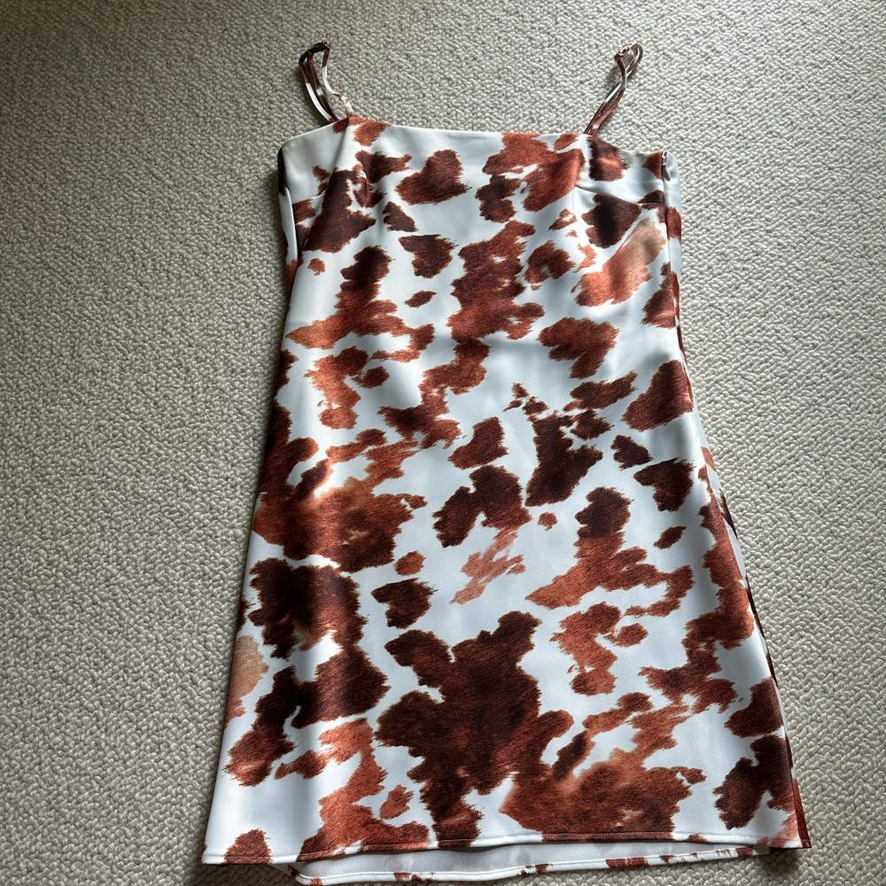Gianni Bini Brown and White Slip Mini Dress